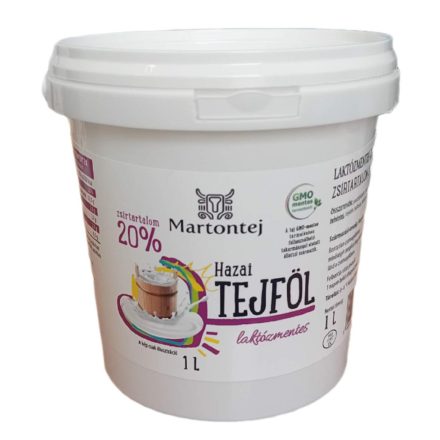 Laktózmentes tejföl 20% 1 L vödrös