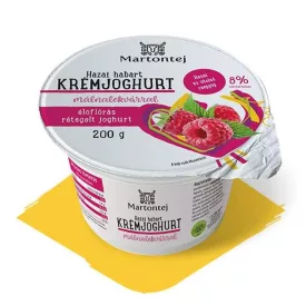E-mentes, réteges, habart joghurt málna
