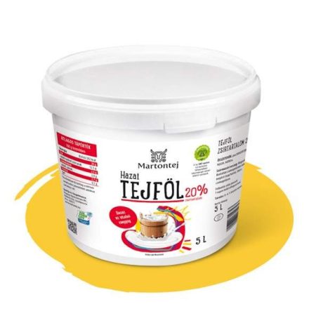 Martontej tejföl 20% 5 L vödrös